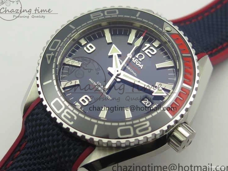 0505 Planet Ocean “Pyeongchang 2018” 43.5mm SS OMF 1:1 Best Edition Blue Dial On Nylon Strap A Soft 8082
